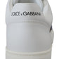 Dolce & Gabbana Elegant White Leather Men's Sneakers