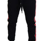 Dolce & Gabbana Elegant Black Jogging Sweatpants with Red Detail