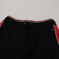 Dolce & Gabbana Elegant Black Jogging Sweatpants with Red Detail