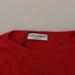 Dolce & Gabbana Elegant Red Wool Blend Knit Sweater