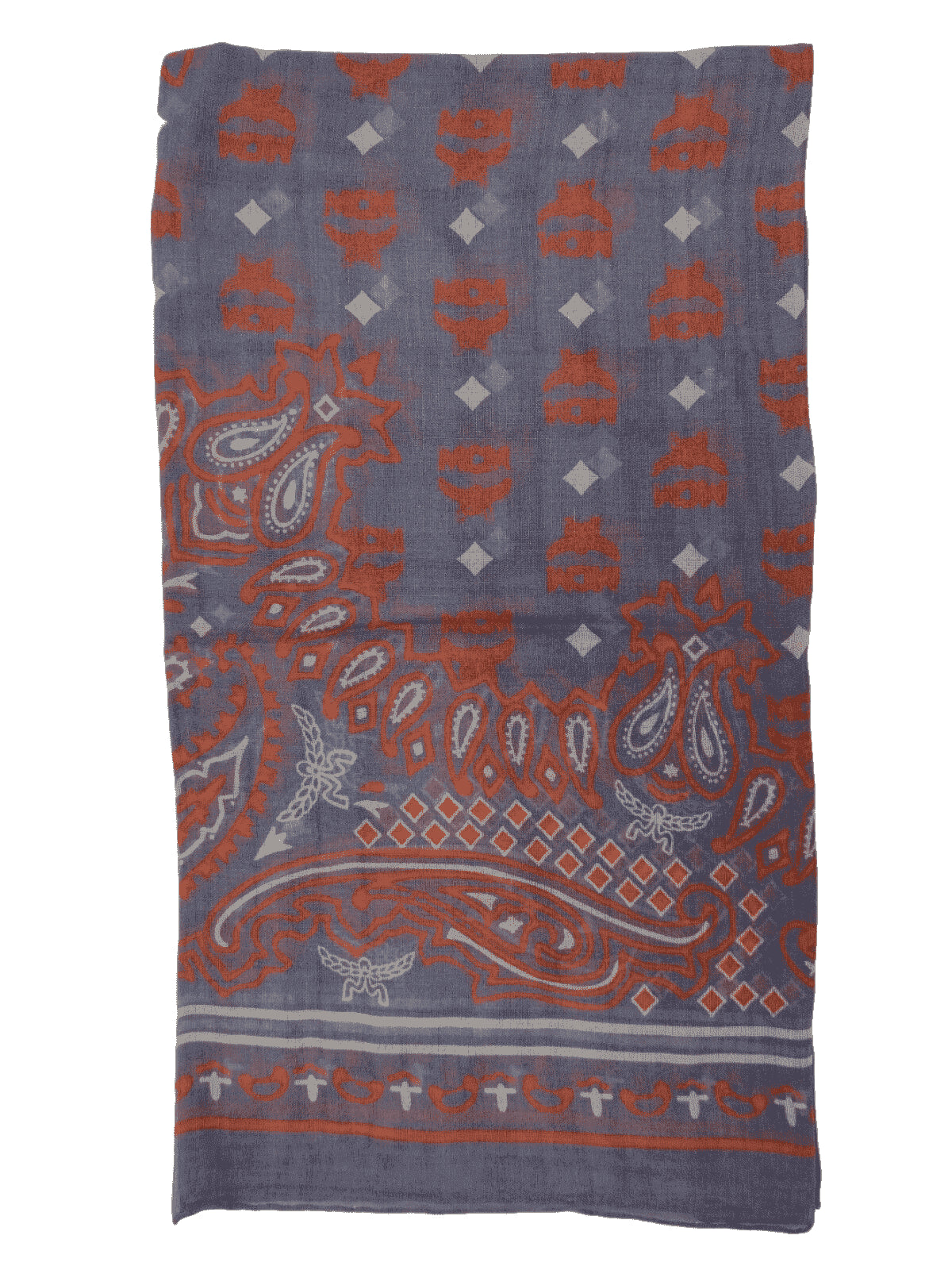 Stonewash Modal Silk Paisley Print Jacquard Scarf - SEHABRANDS