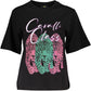 Cavalli Class Black Cotton Women T-Shirt