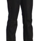 Chic Flared Mid Waist Black Denim - SEHABRANDS