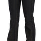 Chic Flared Mid Waist Black Denim - SEHABRANDS