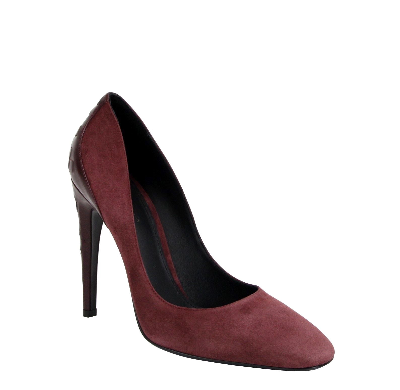 Women's Dark Rose Suede Leather Luxe Heels - SEHABRANDS