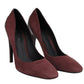 Women's Dark Rose Suede Leather Luxe Heels - SEHABRANDS