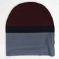 Unisex Burgundy Blue Wool Beanie Medium Knit Cap - SEHABRANDS