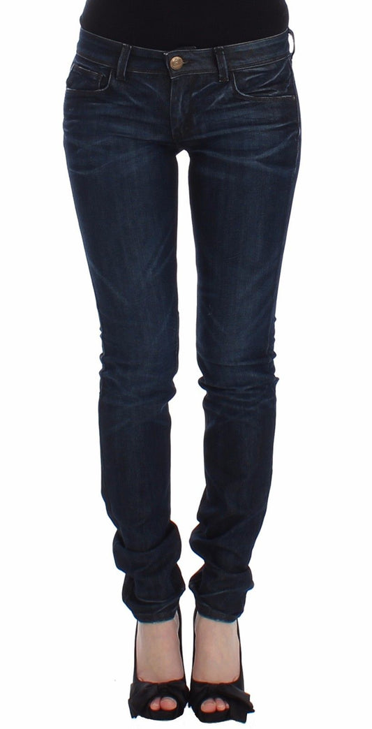 Ermanno Scervino Chic Dark Blue Skinny Jeans - SEHABRANDS