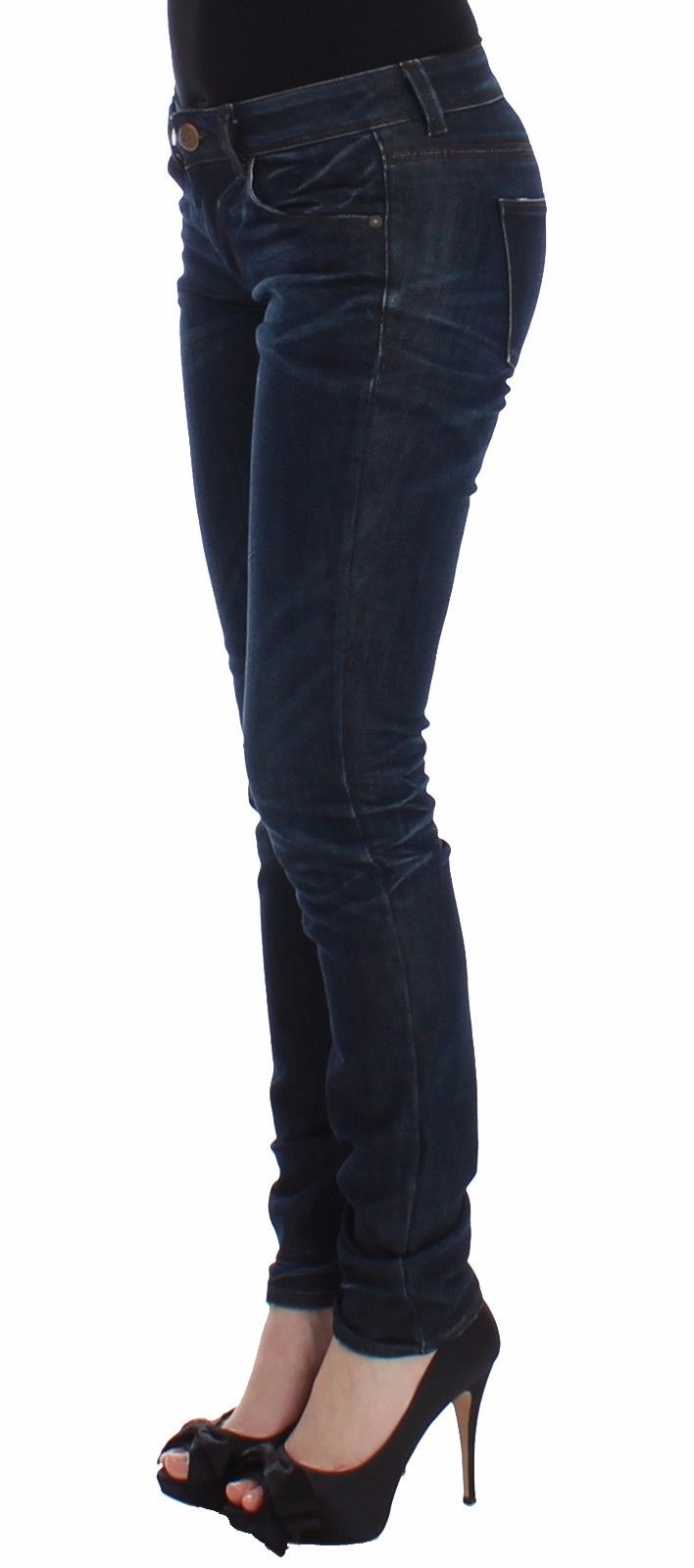 Ermanno Scervino Chic Dark Blue Skinny Jeans - SEHABRANDS