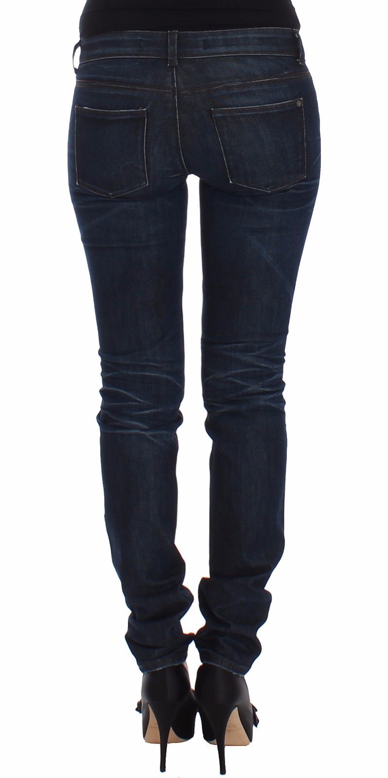 Ermanno Scervino Chic Dark Blue Skinny Jeans - SEHABRANDS