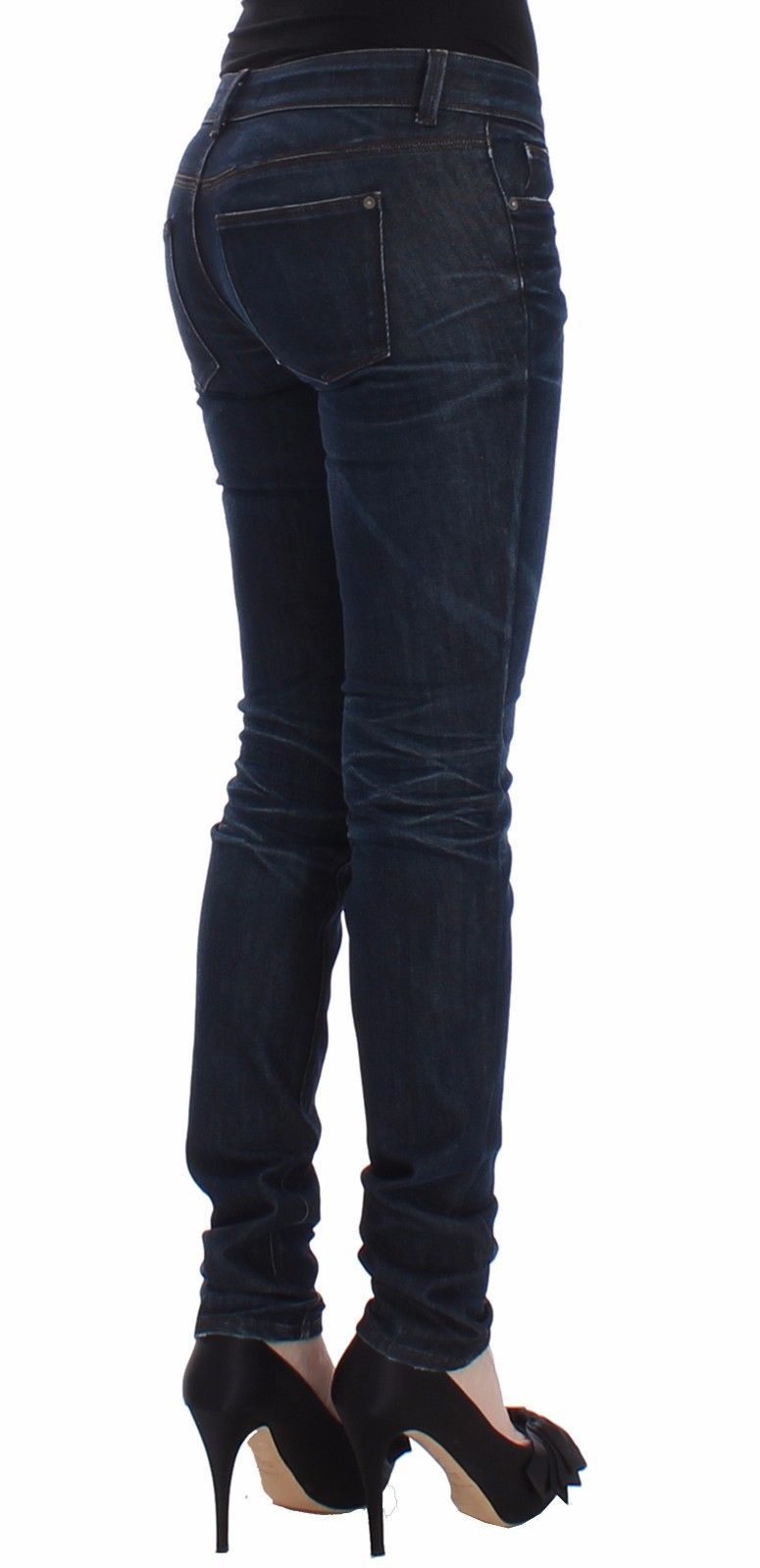 Ermanno Scervino Chic Dark Blue Skinny Jeans - SEHABRANDS