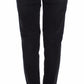 Sleek Black Slim Leg Designer Jeans - SEHABRANDS