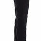 Sleek Black Slim Leg Designer Jeans - SEHABRANDS