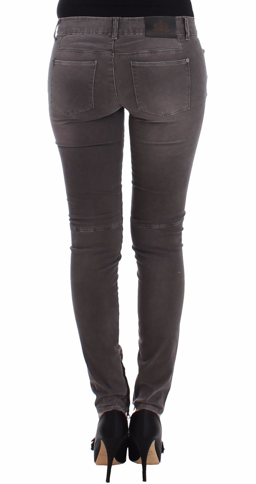 Chic Gray Slim Leg Jeans - Elegance Meets Comfort - SEHABRANDS