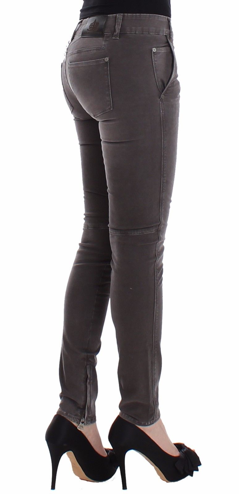 Chic Gray Slim Leg Jeans - Elegance Meets Comfort - SEHABRANDS