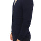 Chic Blue Wool Blend Cardigan Sweater - SEHABRANDS