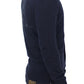 Chic Blue Wool Blend Cardigan Sweater - SEHABRANDS