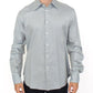 Elegance Unleashed Gray Casual Button-Front Shirt - SEHABRANDS