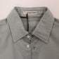 Elegance Unleashed Gray Casual Button-Front Shirt - SEHABRANDS