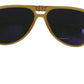 Dolce & Gabbana Chic Yellow Aviator Acetate Sunglasses