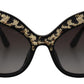 Dolce & Gabbana Butterfly Polarized Sequin Sunglasses