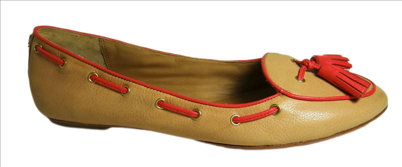 Manika Soft Tan Leather Flat Shoes - SEHABRANDS