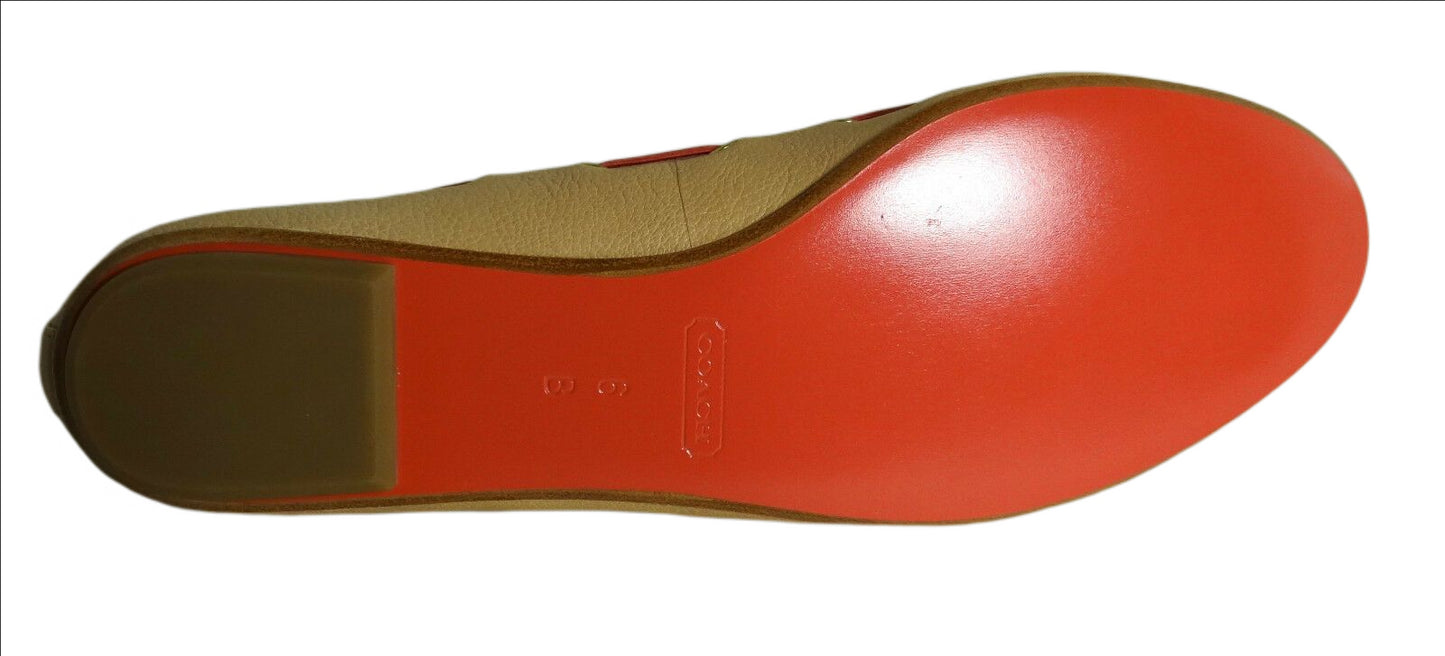 Manika Soft Tan Leather Flat Shoes - SEHABRANDS