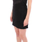 Black Nylon Lace Detail Mini Dress - SEHABRANDS