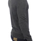 Chic Gray V-Neck Wool Blend Pullover Sweater - SEHABRANDS