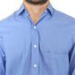 Dapper Blue Cotton Dress Shirt for Men - SEHABRANDS