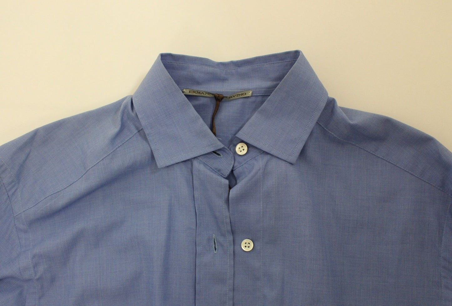 Dapper Blue Cotton Dress Shirt for Men - SEHABRANDS