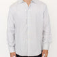 Elegant White and Gray Striped Cotton Shirt - SEHABRANDS