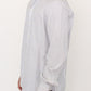 Elegant White and Gray Striped Cotton Shirt - SEHABRANDS