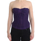 Purple Lace Silk Blend Bustier Corset - SEHABRANDS