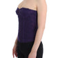 Purple Lace Silk Blend Bustier Corset - SEHABRANDS