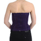 Purple Lace Silk Blend Bustier Corset - SEHABRANDS