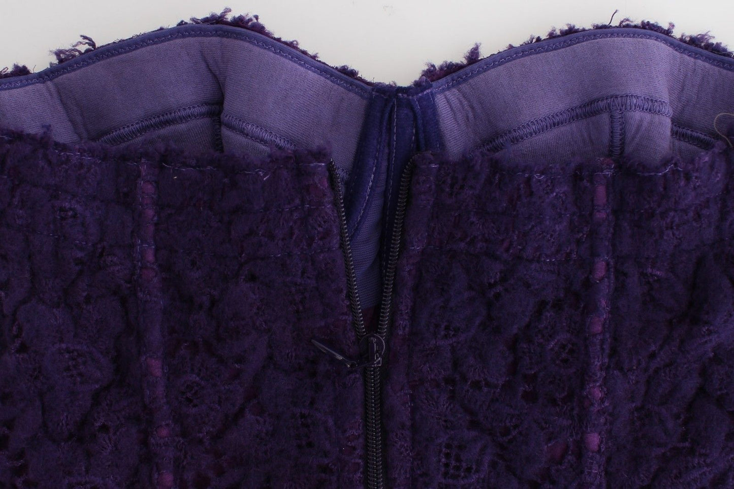 Purple Lace Silk Blend Bustier Corset - SEHABRANDS