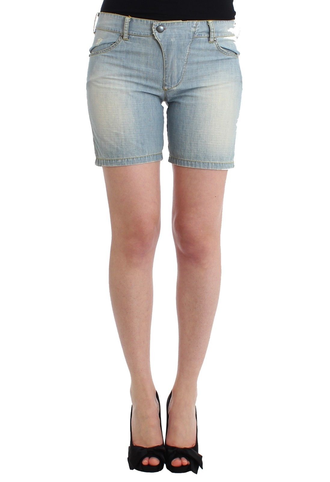 Chic Blue Denim Shorts - Ermanno Scervino - SEHABRANDS