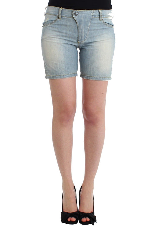 Chic Blue Denim Shorts - Ermanno Scervino - SEHABRANDS