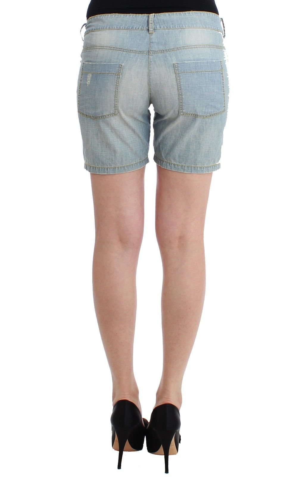 Chic Blue Denim Shorts - Ermanno Scervino - SEHABRANDS