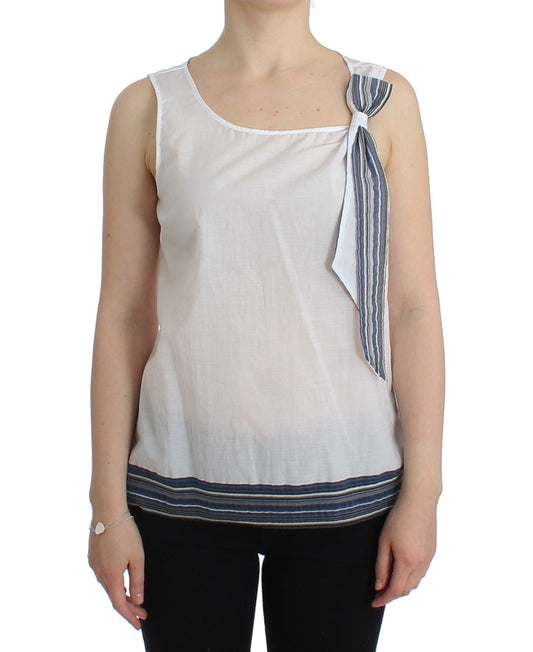 Elegant Cotton-Blend Bow Top - SEHABRANDS