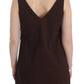 Chic Brown Tunic Cotton Dress Top - SEHABRANDS