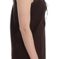 Chic Brown Tunic Cotton Dress Top - SEHABRANDS