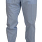 Dolce & Gabbana Elegant Slim Fit Chinos In Light Blue