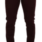 Dolce & Gabbana Slim Fit Bordeaux Jeans - Italian Luxury