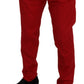 Dolce & Gabbana Elegant Slim Fit Crimson Chinos