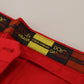 Dolce & Gabbana Elegant Slim Fit Crimson Chinos