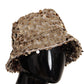 Dolce & Gabbana Elegant Sequined Gold Bucket Hat