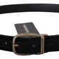 Dolce & Gabbana Elegant Black Leather Belt