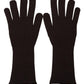 Dolce & Gabbana Elegant Silk Cashmere Brown Gloves